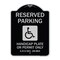 Signmission Reserved Parking Handicap Plate or Permit A.R.S Sec. 28-884 Aluminum Sign, 24" x 18", BS-1824-23068 A-DES-BS-1824-23068 - alternate 1